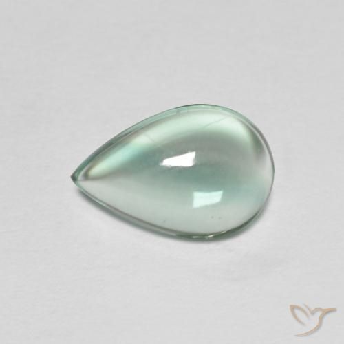 2.01ct Натуральный Светло-сине-зеленый Флюорит, Форма груши, Прозрачный