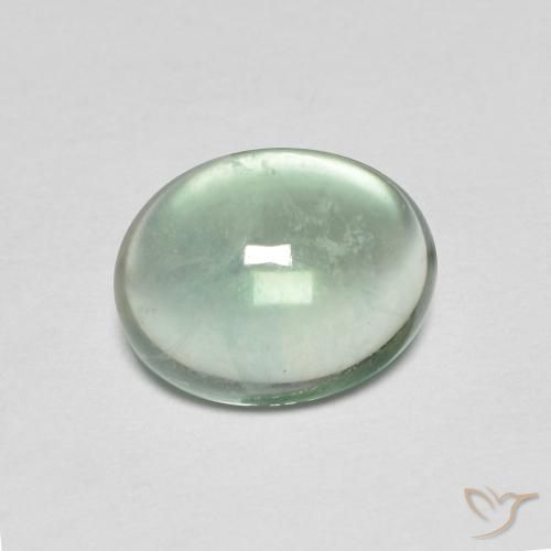 3.26ct Натуральный Очень светло-зеленый Флюорит, Овал, Прозрачный
