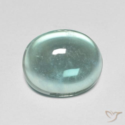 6.35ct Натуральный Светло-зеленый Флюорит, Овал, Прозрачный