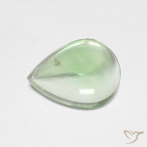 2.74ct Натуральный Светло-зеленый Флюорит, Форма груши, Прозрачный
