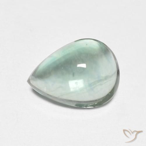 2.69ct Натуральный Голубовато-зеленый Флюорит, Форма груши, Прозрачный