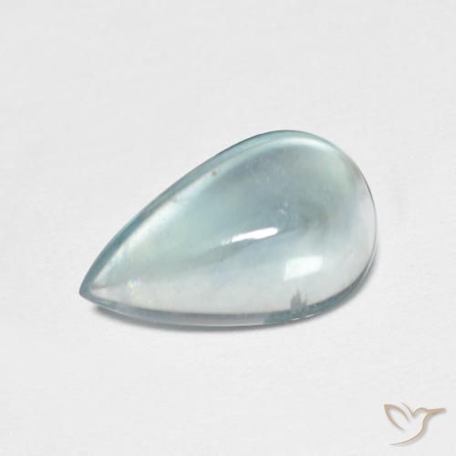 2.00ct Натуральный Средний сине-зеленый Флюорит, Форма груши, Прозрачный