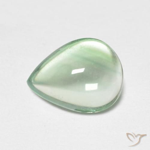 2.21ct Натуральный Средний зеленый Флюорит, Форма груши, Прозрачный