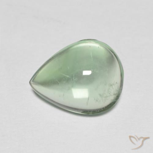 2.62ct Натуральный Мятно-зеленый Флюорит, Форма груши, Прозрачный