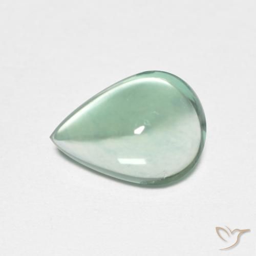 2.47ct Натуральный Сине-зеленый Флюорит, Форма груши, Прозрачный