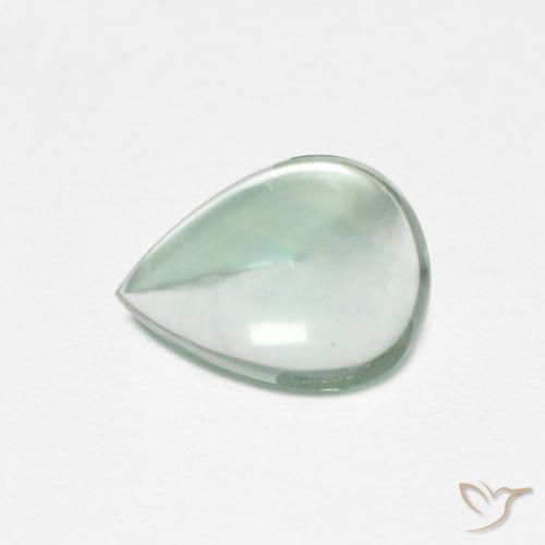 2.27ct Натуральный Голубовато-зеленый Флюорит, Форма груши, Прозрачный