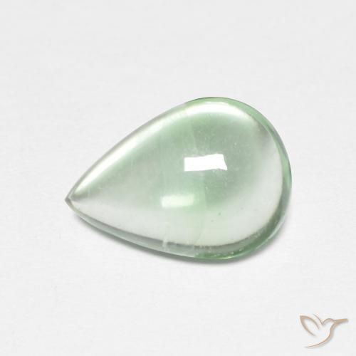 2.38ct Натуральный Светло-зеленый Флюорит, Форма груши, Прозрачный