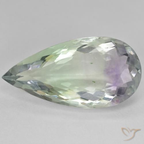 22.70ct Натуральный Многоцветный Флюорит, Форма груши, SI