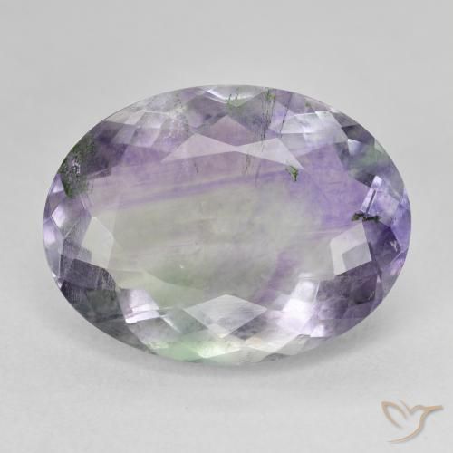 14.99ct Натуральный Многоцветный Флюорит, Овал, SI