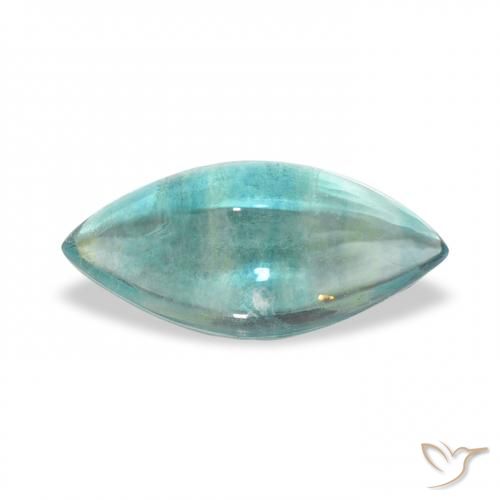 4.41ct Натуральный Сине-зеленый Флюорит, Маркиза, Прозрачный