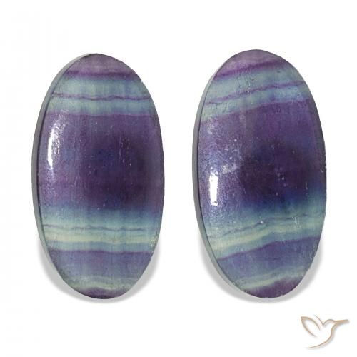 22.07 карата, натуральный Многоцветный Флюорит, Овал, Прозрачный