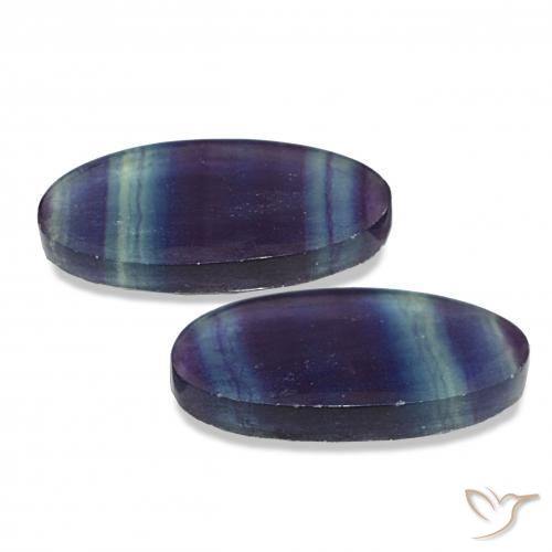 22.07 карата, натуральный Многоцветный Флюорит, Овал, Прозрачный