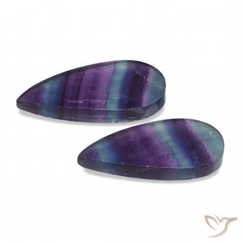 18.91 карата, натуральный Многоцветный Флюорит, Форма груши, Прозрачный