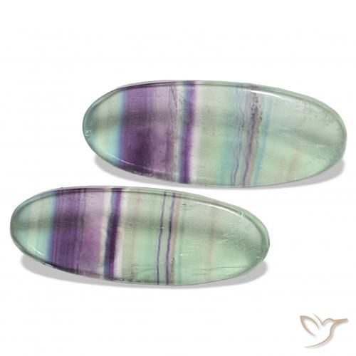 62.92 карата, натуральный Многоцветный Флюорит, Огранка Овал, Прозрачный