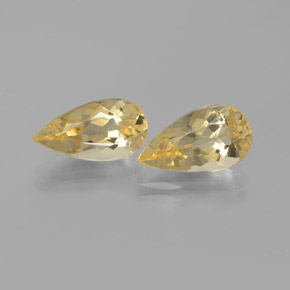  карата, натуральный Желтый Золотой берилл, Форма груши, Чистота VVS
