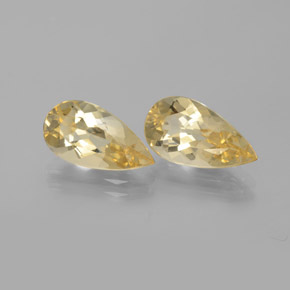  карата, натуральный Желтый Золотой берилл, Форма груши, Чистота VVS