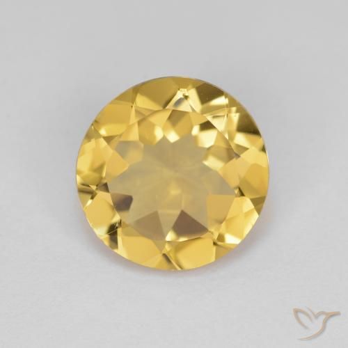 2.80ct Натуральный Насыщенный желтый Золотой берилл, Круглый, Чистота VVS