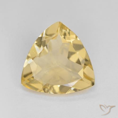 3.19ct Натуральный Средний желтый Золотой берилл, Триллион, Чистота VS