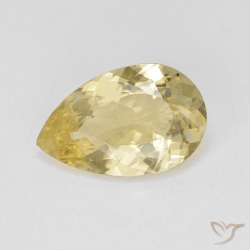 3.20ct Натуральный Светло-золотисто-желтый Золотой берилл, Форма груши, VS-SI