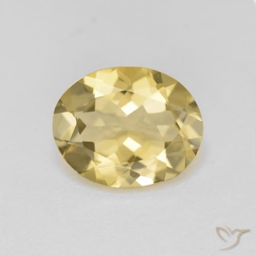 2.98ct Натуральный Средний желтый Золотой берилл, Овал, Чистота VVS