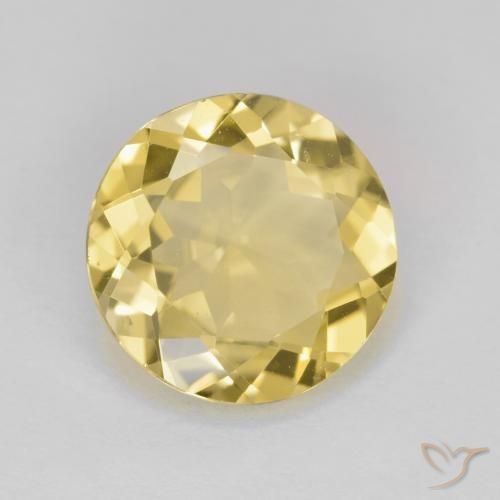 2.73ct Натуральный Золотисто-желтый Золотой берилл, Круглый, VVS-VS