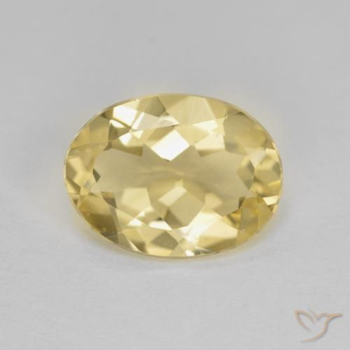 1.73ct Натуральный Дижонский желтый Золотой берилл, Овал, VVS-VS