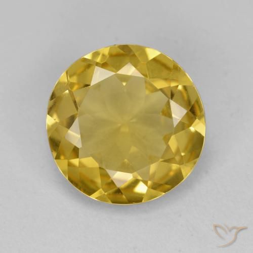 2.84ct Натуральный Медовый желтый Золотой берилл, Круглый, Чистота VVS