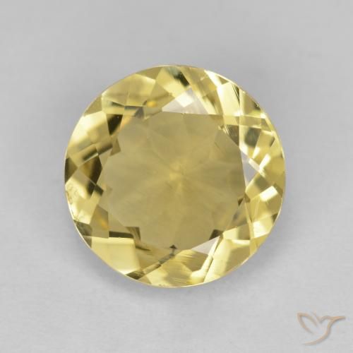 3.21ct Натуральный Светло-золотисто-желтый Золотой берилл, Круглый, Чистота VS
