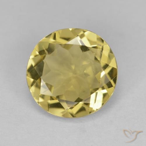 2.90ct Натуральный Коричневато-желтый Золотой берилл, Круглый, Чистота VS