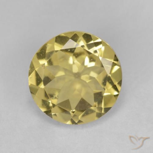 2.85ct Натуральный Светлое золото Золотой берилл, Круглый, VVS-VS