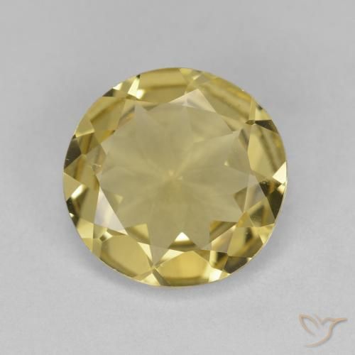2.60ct Натуральный Светло-желтый Золотой берилл, Круглый, Чистота VS