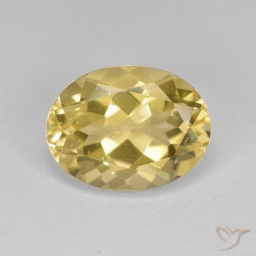 3.46ct Натуральный Светлое золото Золотой берилл, Овал, VVS-VS