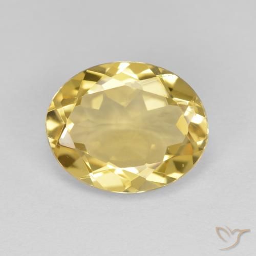 2.90ct Натуральный Светло-желтый Золотой берилл, Овал, VVS-VS