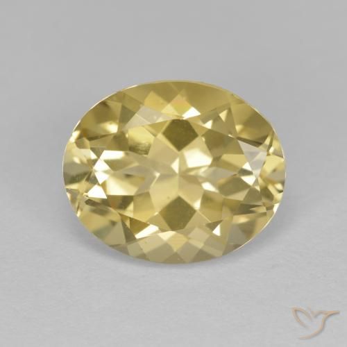 3.54ct Натуральный Средний желтый Золотой берилл, Овал, VVS-VS