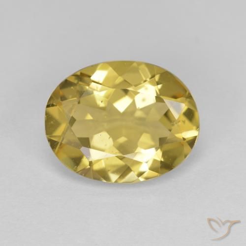 2.72ct Натуральный Средний желтый Золотой берилл, Овал, Чистота VS, Photo A