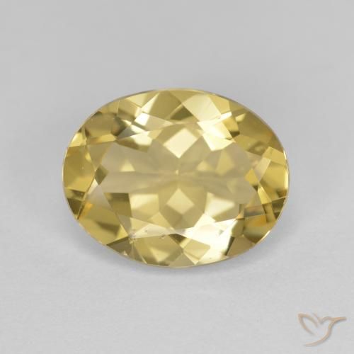 2.94ct Натуральный Светло-желтый Золотой берилл, Овал, VVS-VS