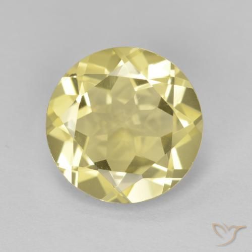 3.06ct Натуральный Светло-желтый Золотой берилл, Круглый, VVS-VS