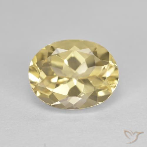 2.65ct Натуральный Средний желтый Золотой берилл, Овал, Чистота VVS