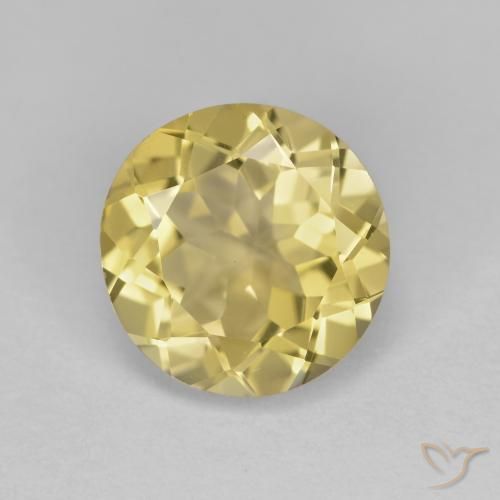 2.39ct Натуральный Светло-золотисто-желтый Золотой берилл, Круглый, Чистота VVS