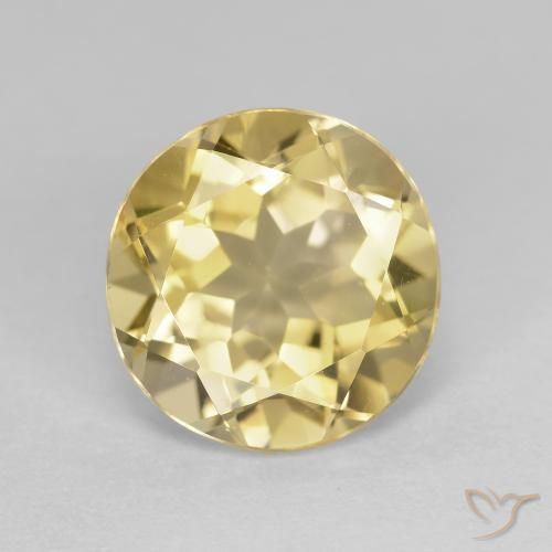 2.70ct Натуральный Светлое золото Золотой берилл, Круглый, Чистота VVS
