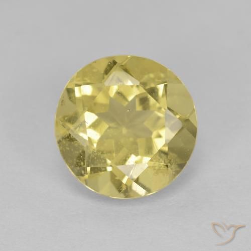 1.80ct Натуральный Светло-желтый Золотой берилл, Круглый, Чистота VS