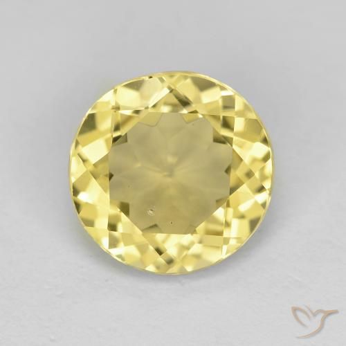 2.23ct Натуральный Светло-золотисто-желтый Золотой берилл, Круглый, VVS-VS