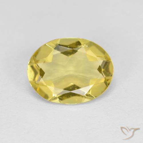 1.38ct Натуральный Тосканский желтый Золотой берилл, Овал, Чистота VS