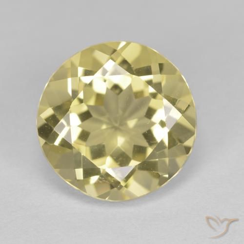 2.32ct Натуральный Светло-желтый Золотой берилл, Круглый, Чистота VVS