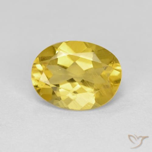 1.72ct Натуральный Средний желтый Золотой берилл, Овал, Чистота VS