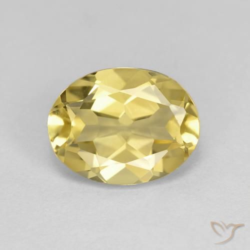 1.98ct Натуральный Светло-желтый Золотой берилл, Овал, Чистота VVS