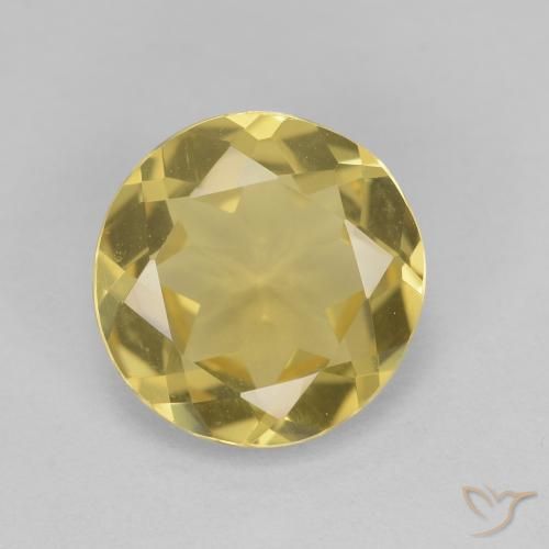 2.26ct Натуральный Золотисто-желтый Золотой берилл, Круглый, Чистота VVS