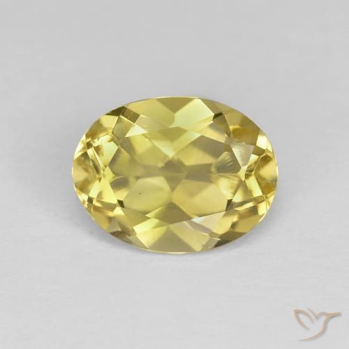 1.25ct Натуральный Светло-золотисто-желтый Золотой берилл, Овал, Чистота VS