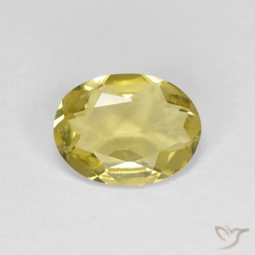 1.07ct Натуральный Светло-золотисто-желтый Золотой берилл, Овал, Чистота VS
