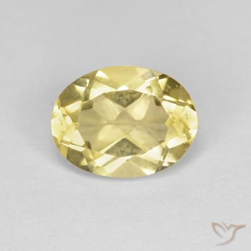 1.38ct Натуральный Светло-землисто-желтый Золотой берилл, Овал, Чистота VS